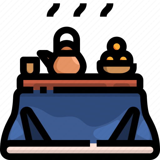Heat, heating, japanese, kotatsu, radiator, table icon - Download on Iconfinder