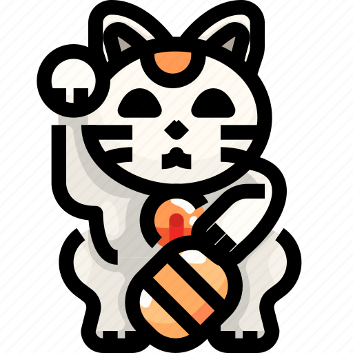 Cat, cultures, fortune, japanese, maneki, neko, toy icon - Download on Iconfinder