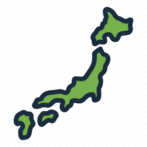 Japan, map, location, island, japanese icon - Download on Iconfinder