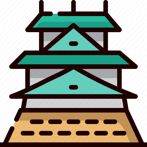 Architecture, building, castle, history, japan, landmark, osaka icon - Download on Iconfinder