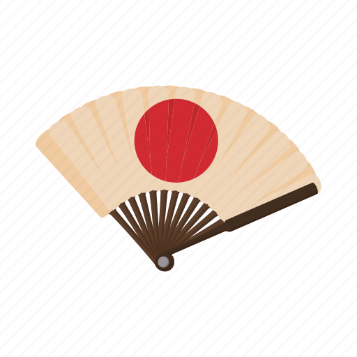Cartoon, circle, fan, flag, japanese, style, traditional icon - Download on Iconfinder