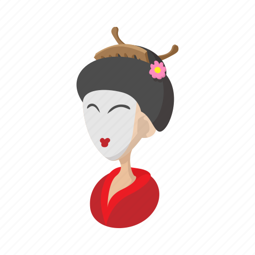 Cartoon, geisha, japan, japanese, sign, style, traditional icon - Download on Iconfinder