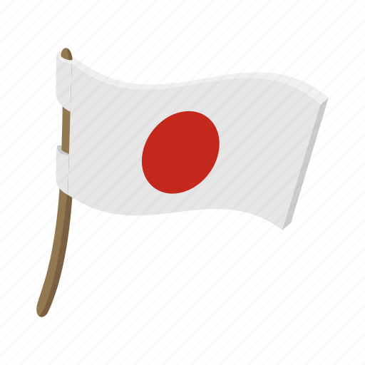 Cartoon, country, flag, japan, sign, style, white icon - Download on Iconfinder