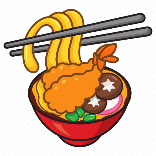 Bowl, cooking, japanese food, noodles, ramen, tempura, udon icon - Download on Iconfinder
