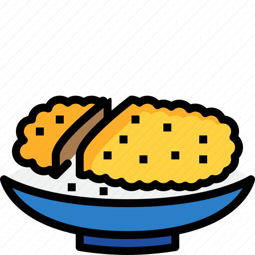 Food, fried, japan, japanese, pork, tonkatsu icon - Download on Iconfinder