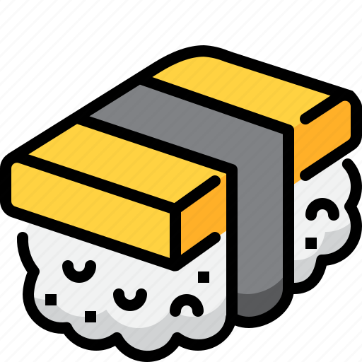 Egg, food, japan, japanese, restaurant, sushi, tamagoyaki icon - Download on Iconfinder