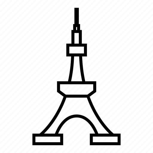 Iconic landmark, observation tower, sightseeing, tokyo tower, tourist attraction icon - Download on Iconfinder