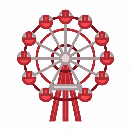 Hep five ferris wheel, iconic landmark, shopping mall, sightseeing, tourist attraction icon - Download on Iconfinder
