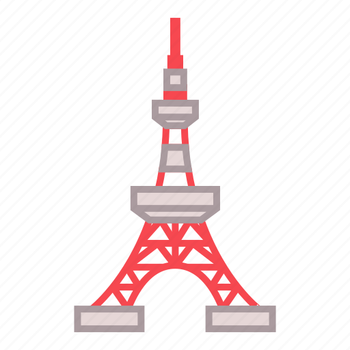 Iconic landmark, observation tower, sightseeing, tokyo tower, tourist attraction icon - Download on Iconfinder