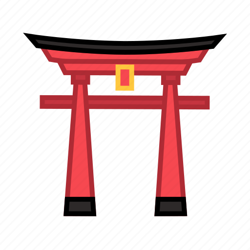 Buddhist temple, religious site, sacred space, shrine entrance, torii gate icon - Download on Iconfinder