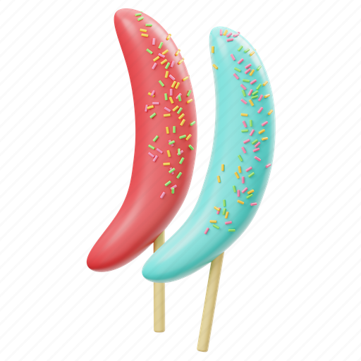 Choco, banana, food, sweet, dessert, candy, japanese food 3D illustration - Download on Iconfinder