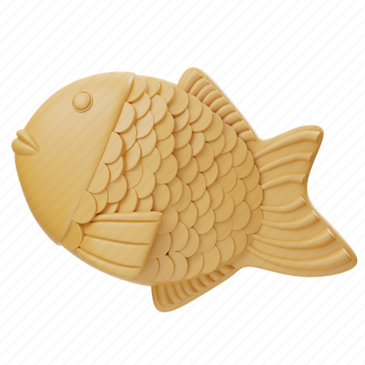 Taiyaki, fish, food, dessert, japanese, asian, japan 3D illustration - Download on Iconfinder