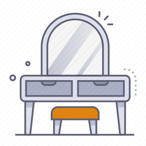 Makeup mirror, dressing table, mirror, dresser, room, beauty cosmetics, makeup icon - Download on Iconfinder