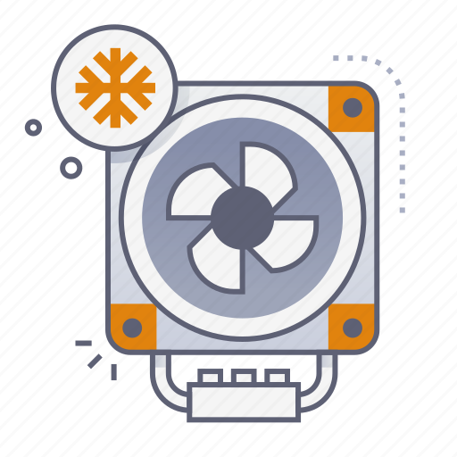 Cpu cooler, fan, cooling, pc, ventilation, computer hardware, hardware icon - Download on Iconfinder