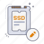 solid state drive, ssd, hardisk, storage, drive, computer hardware, hardware, component, computer 