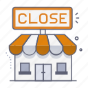 shop closed, close, store, retail, we are closed, e-commerce, commerce, online shopping, marketplace