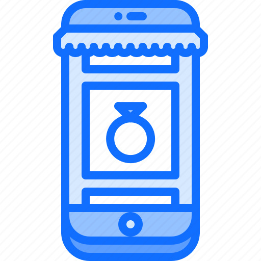 Jeweler, jewelry, phone, ring, shop, smartphone icon - Download on Iconfinder