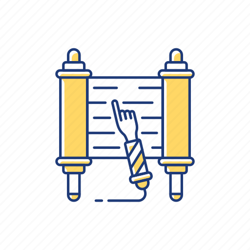 Jewish, scroll, parchment, bible icon - Download on Iconfinder
