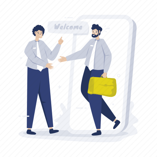 Welcome, friends, join, teammate, worker, partnership, recruitment illustration - Download on Iconfinder