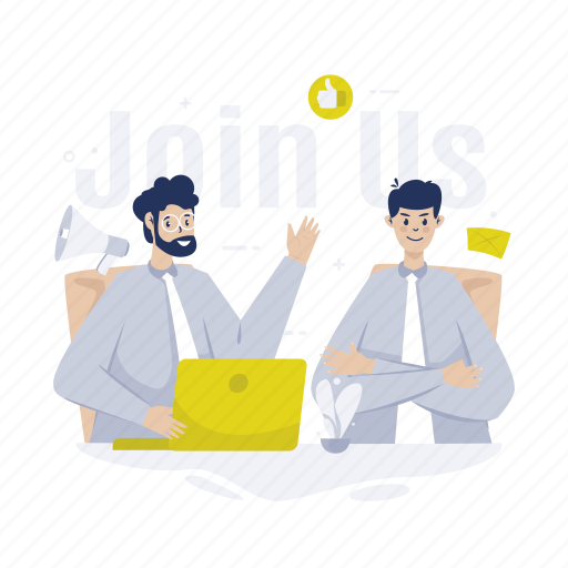Join us, teammate, hiring, recruit, welcome, job vacancy, colleague illustration - Download on Iconfinder