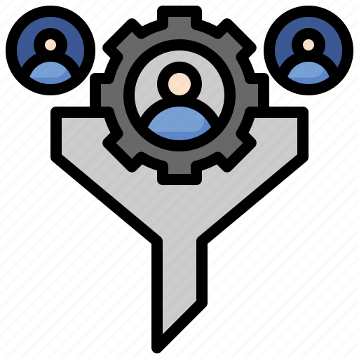 Filter, funnel, human, jobs, professions, recruitment, resources icon - Download on Iconfinder
