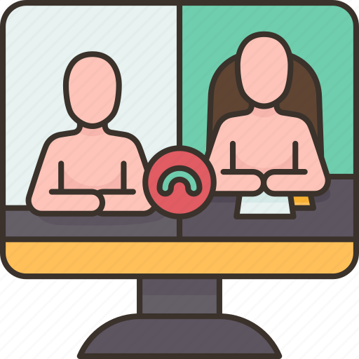 Interview, online, video, virtual, conversation icon - Download on Iconfinder
