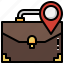 briefcase, job, location, placeholder, office 