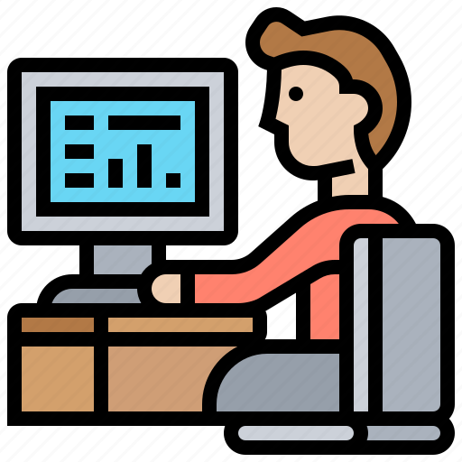 Desk, office, sedentary, work, workspace icon - Download on Iconfinder