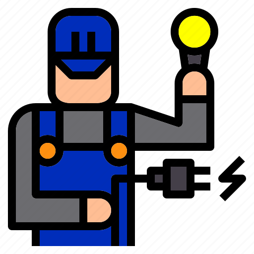 Avatar, bulb, electric, electrician, job, jobs, occupation icon - Download on Iconfinder
