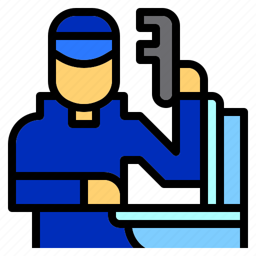 Career, job, jobs, occupation, plumber, profession, toilet icon - Download on Iconfinder