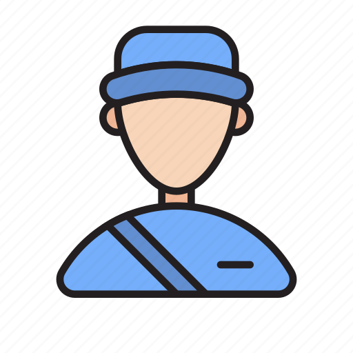 Courier, deliver, delivery, driver, postman, professions, shipping icon - Download on Iconfinder