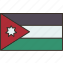 jordan, flag, national, country, state
