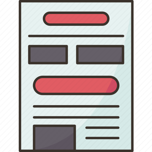 Article, newspaper, publication, press, read icon - Download on Iconfinder