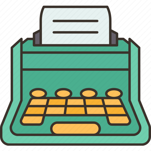 Typewriter, type, document, literature, journalism icon - Download on Iconfinder