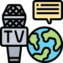 microphone, report, global, news, update