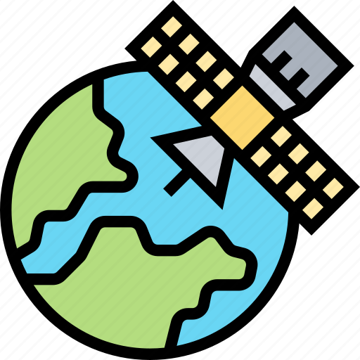 Satellite, orbiting, communication, signal, broadcasting icon - Download on Iconfinder