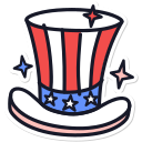 hat, america, american, top hat, usa, united states, july 4, celebration, independence day