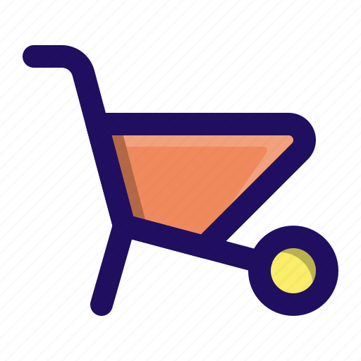 Barrow, cart, construction, lawn, tool, wheelbarrow icon - Download on Iconfinder