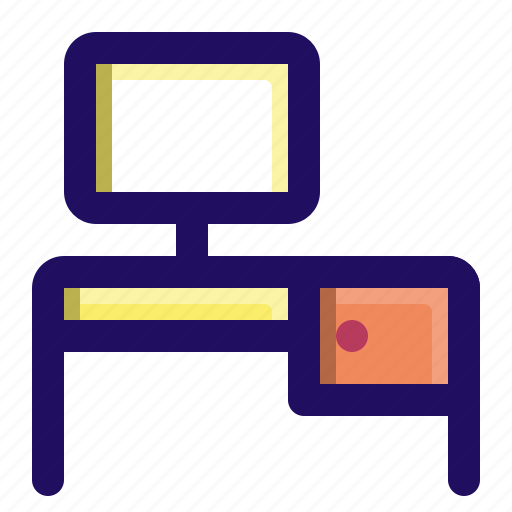 Computer, desk, office, space, work, workspace icon - Download on Iconfinder