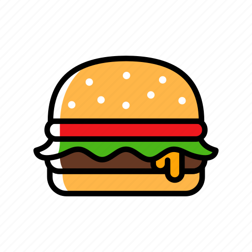 Burger, cheeseburger, fast food, hamburger, junk food, meal, menu icon - Download on Iconfinder