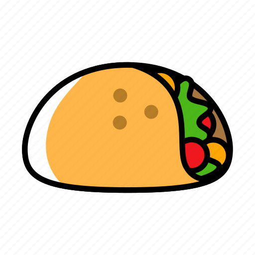 Fast food, food, mexican, mexico, restaurant, taco, tortilla icon - Download on Iconfinder