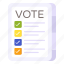vote list, checklist, todo, worksheet, agenda 