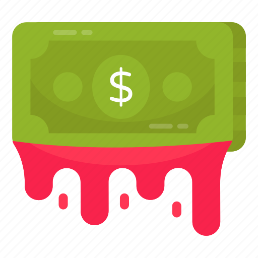 Dripping money, dripping dollar, dripping cash, blood money, blood cash icon - Download on Iconfinder