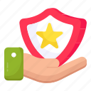 star shield, security shield, protection shield, safety shield, buckler