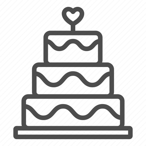 Cake, wedding, celebration, dessert, wave, pastry, heart icon - Download on Iconfinder