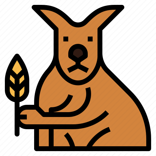 Kangaroo, animal, leaf, mammal, macropus icon - Download on Iconfinder