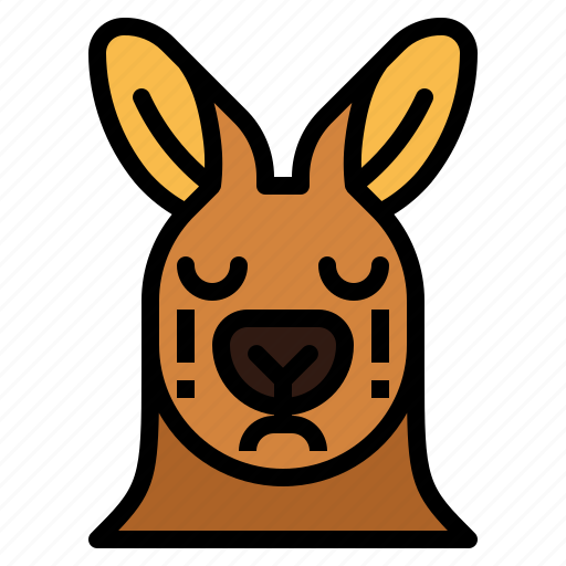 Kangaroo, cry, sad, animal, head icon - Download on Iconfinder