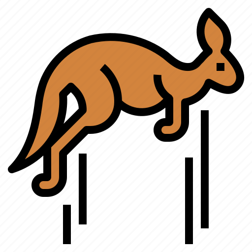 Kangaroo, jumping, mammal, macropus, animal icon - Download on Iconfinder