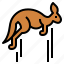 kangaroo, jumping, mammal, macropus, animal 