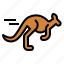kangaroo, running, animal, mammal, macropus 